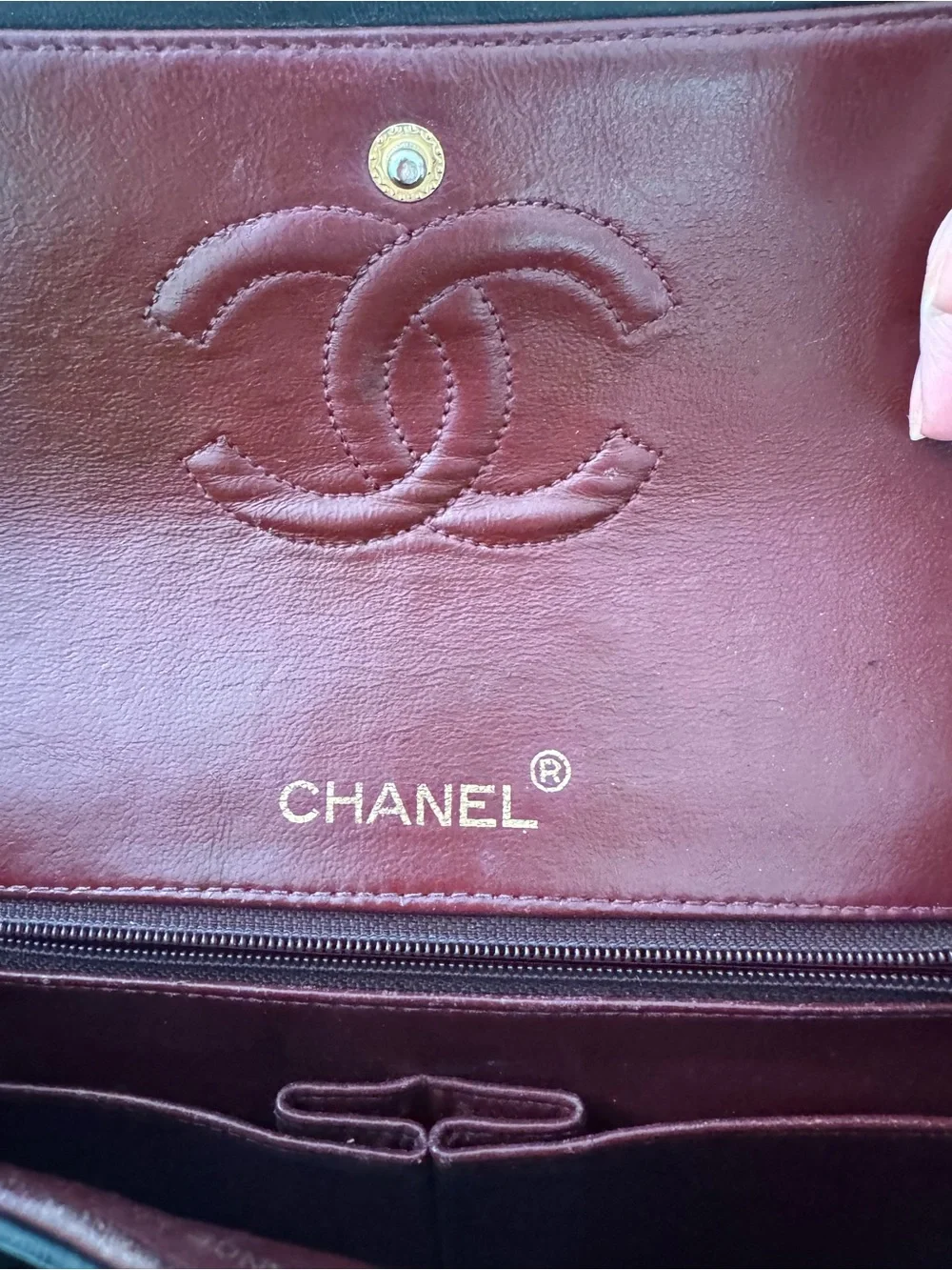 CHANEL Black Quilted Leather Shoulder Bag with Gold Hardware